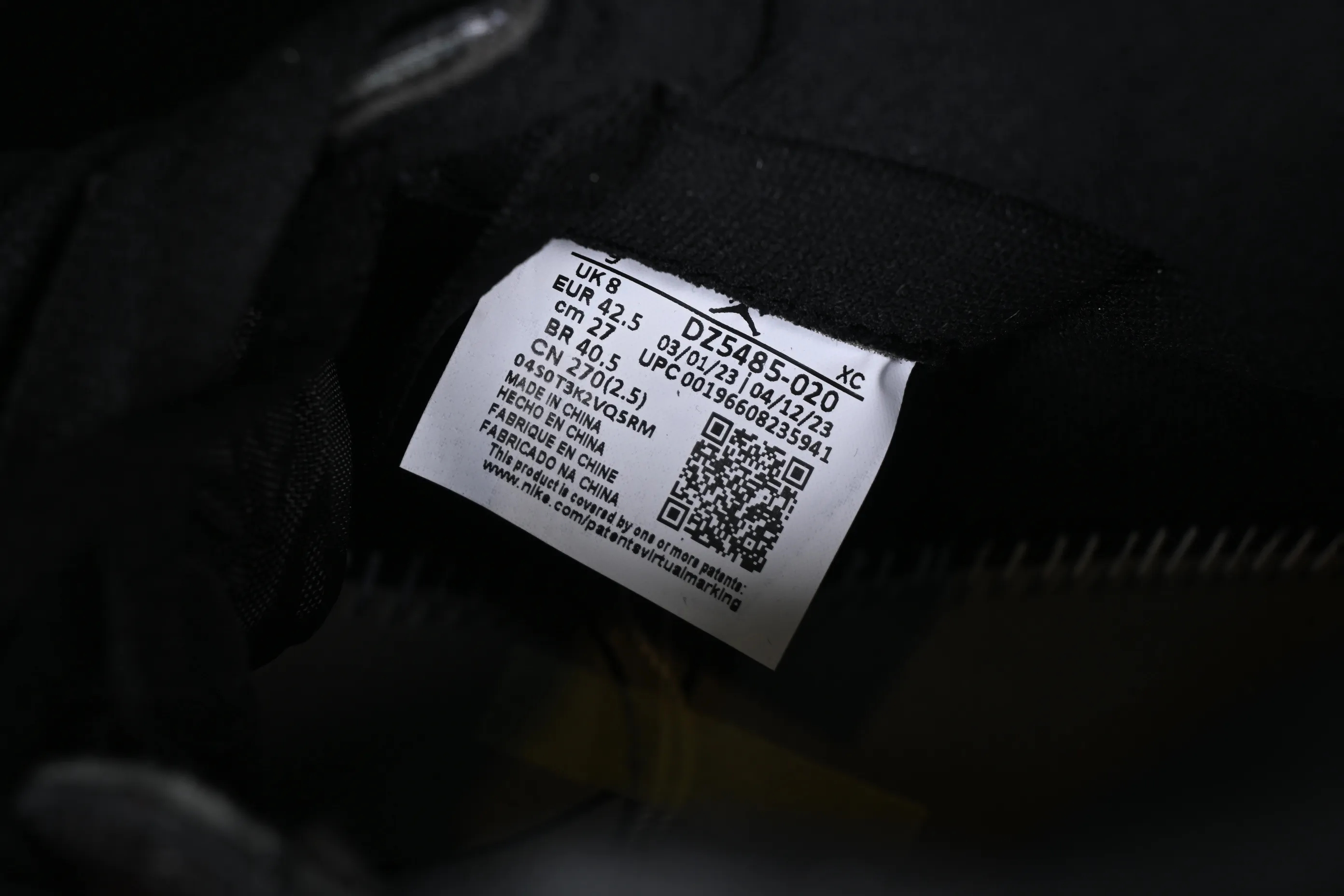 All categories Air Jordan Jordan series basketball shoes Air Jordan 1 High Pure original Air Jordan 1 High OG "Black Cement" AJ1 Joe 1 Mocha black toe DZ5485-020